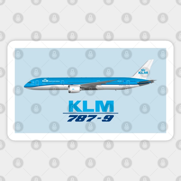 KLM 787-9 Magnet by SteveHClark